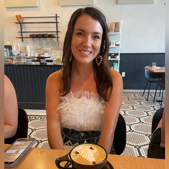 Altar’d State Tulle Ruffle Top - Picture 2 of 4